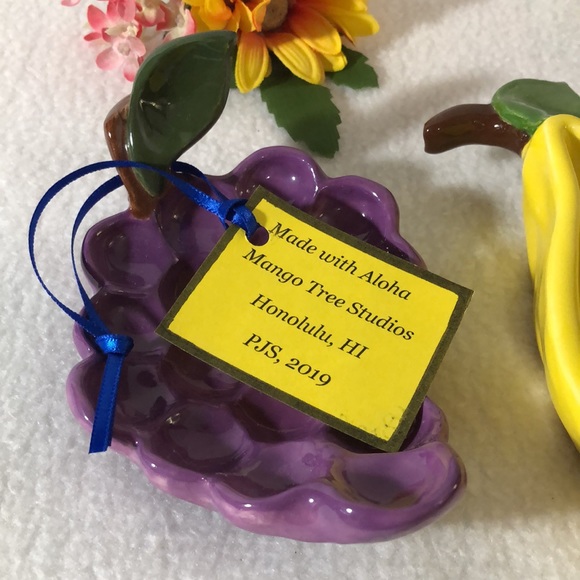 MANGO TREE STUDIOS 3 Ceramic Fruit Sauce Dip Relish Dishes PJS OOAK New - Picture 15 of 15